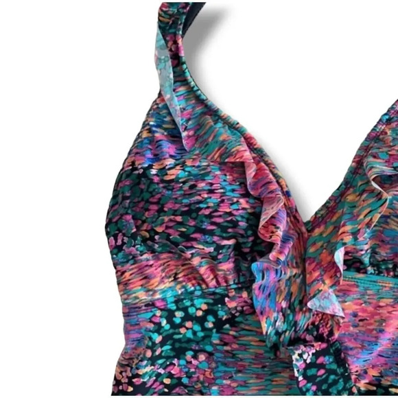 Spanx Love Your Assets Sara Blakely Women’s Ruffled Halter Tankini Swim Top - Picture 4 of 8